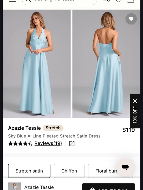 Azazie Dresses & Skirts - Azazie Sky Blue Halter A-Line Maxi Dress